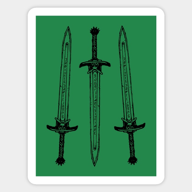 White Album - Swords Sticker by HRNDZ